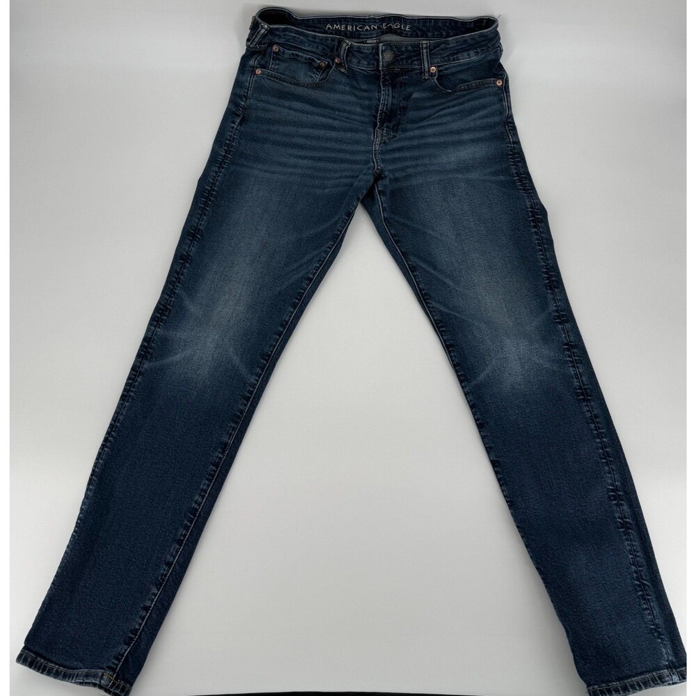 American Eagle AirFlex+ Athletic Fit Jeans Mens 34x34 Medium Wash Stretch Denim